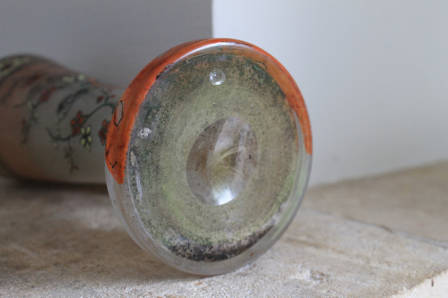 Legras vase cornet modèle "Printemps" en verre (1900 - 1910)