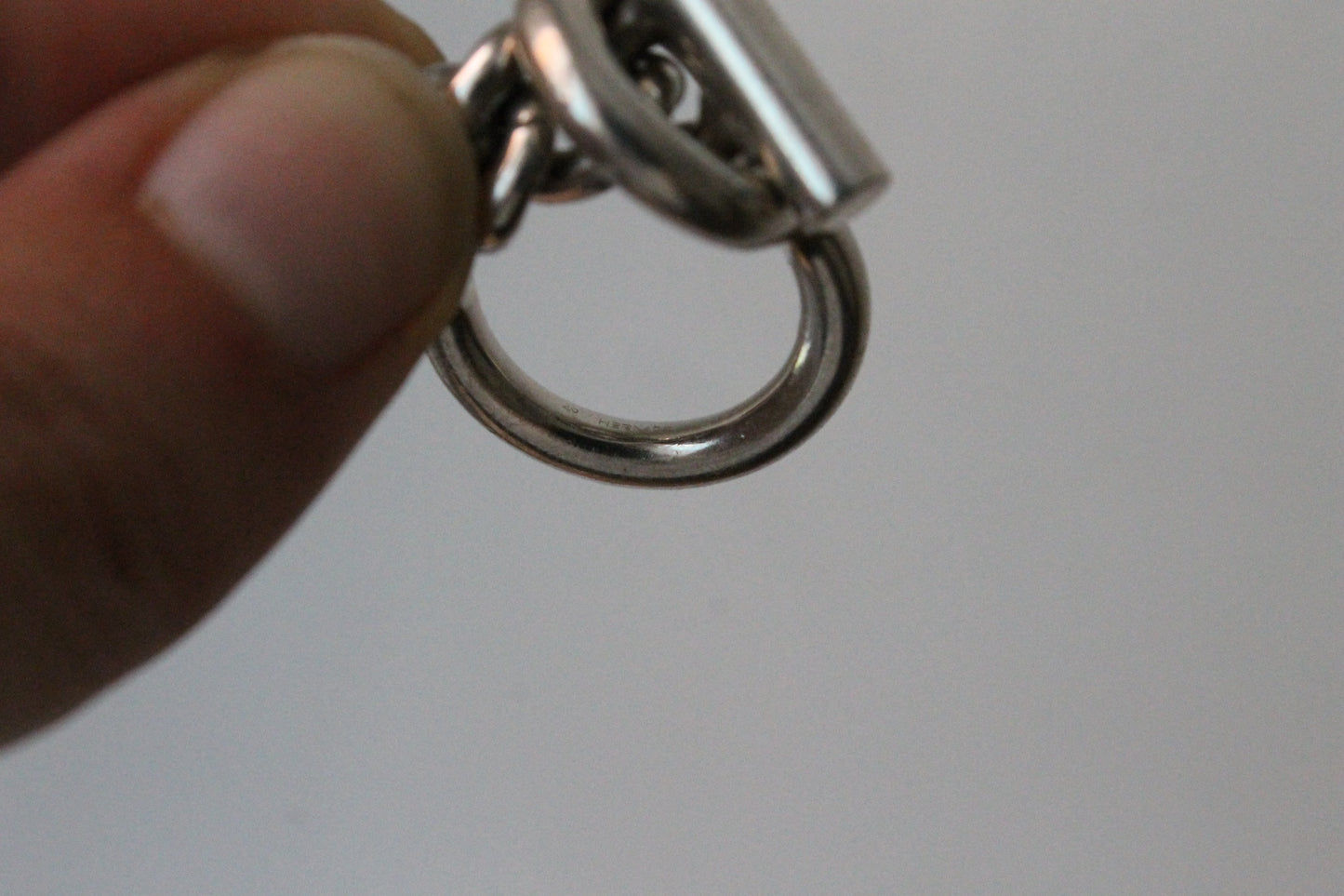 Hermès bague en argent modèle croisette