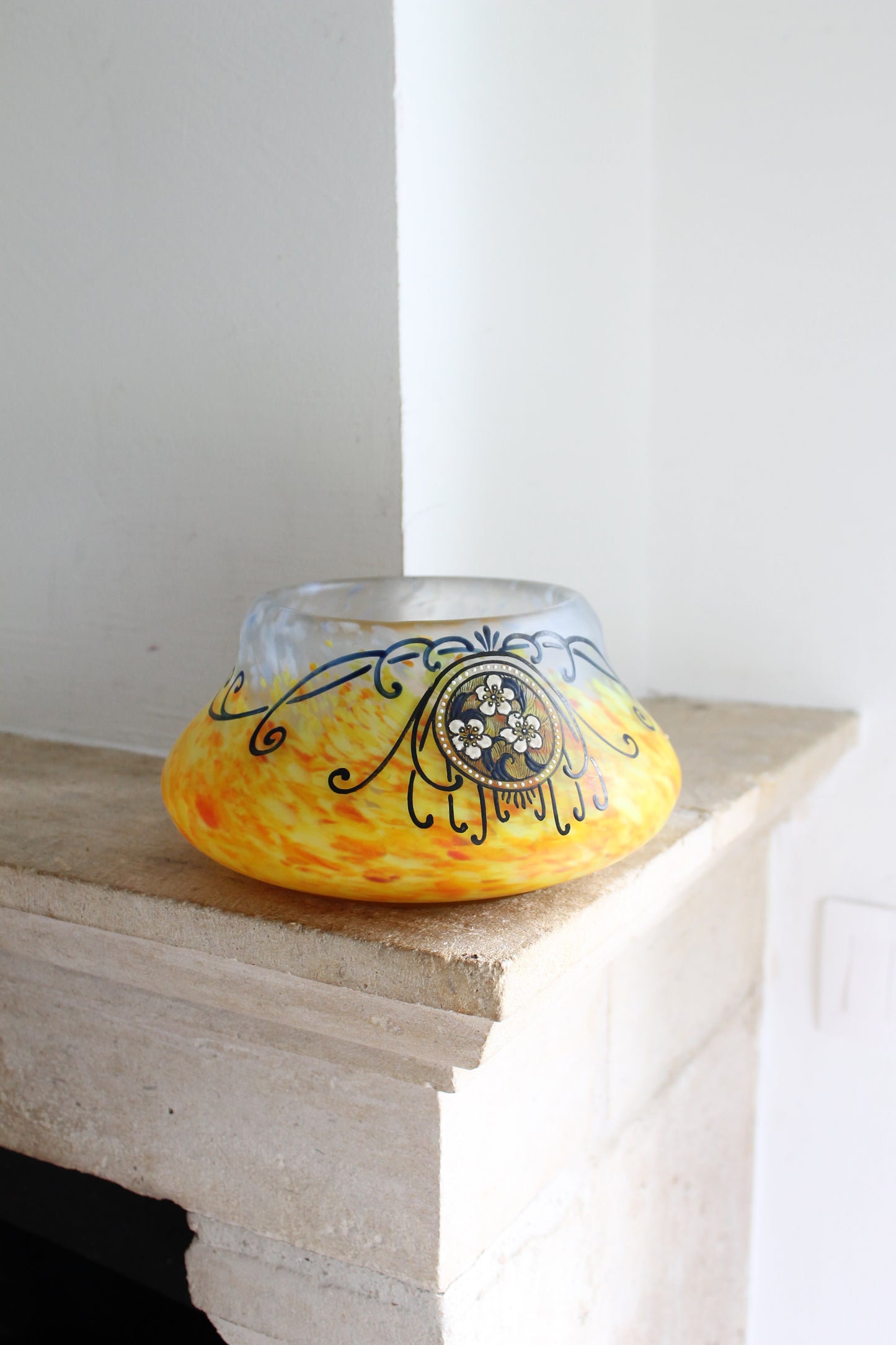 Legras coupe en pate de verre collection "Printania"