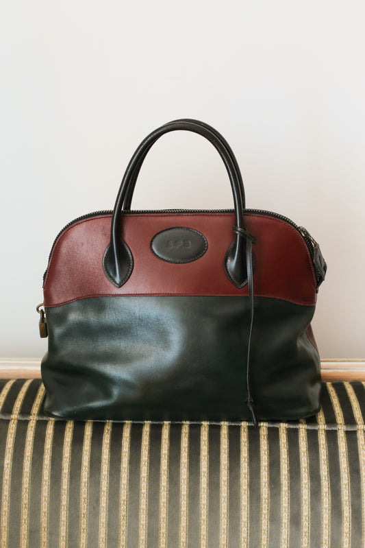 Hermès sac à main modèle bolide en cuir tricolore