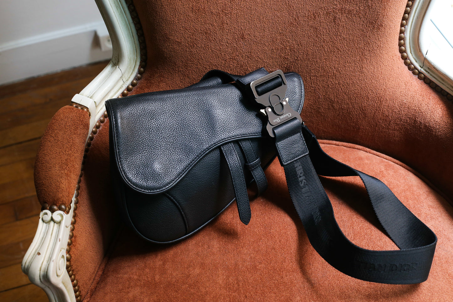 Dior unisexe sac bandoulière modèle Saddle en cuir