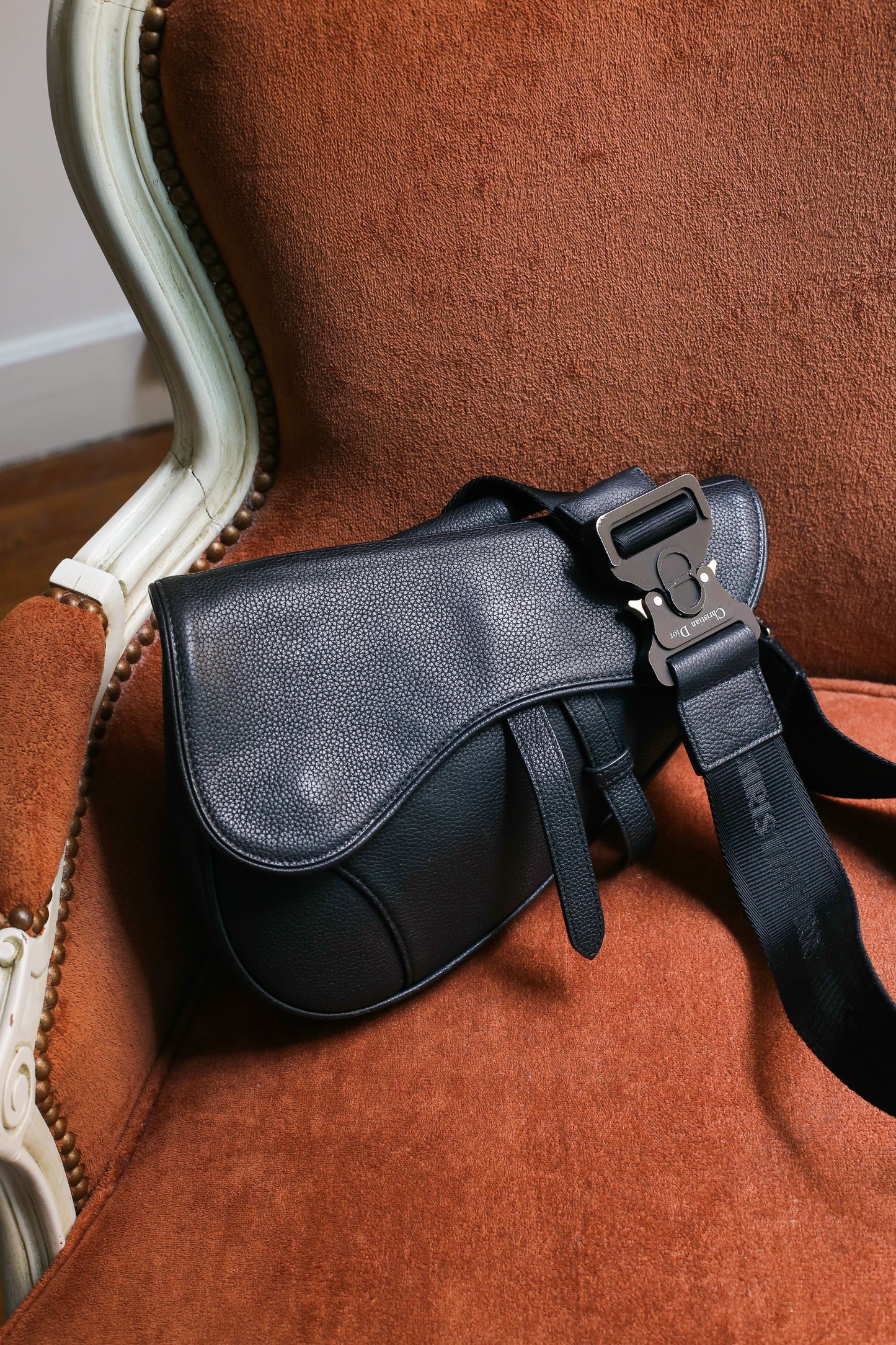 Dior unisexe sac bandoulière modèle Saddle en cuir