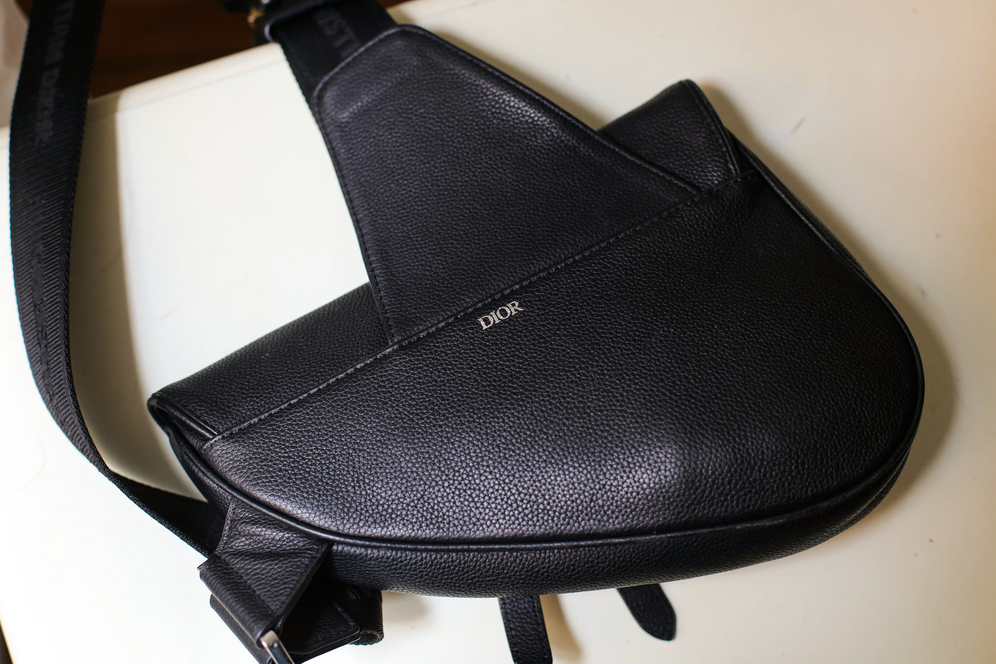 Dior unisexe sac bandoulière modèle Saddle en cuir