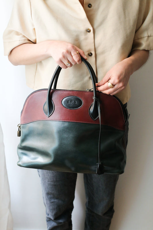 Hermès sac à main modèle bolide en cuir tricolore