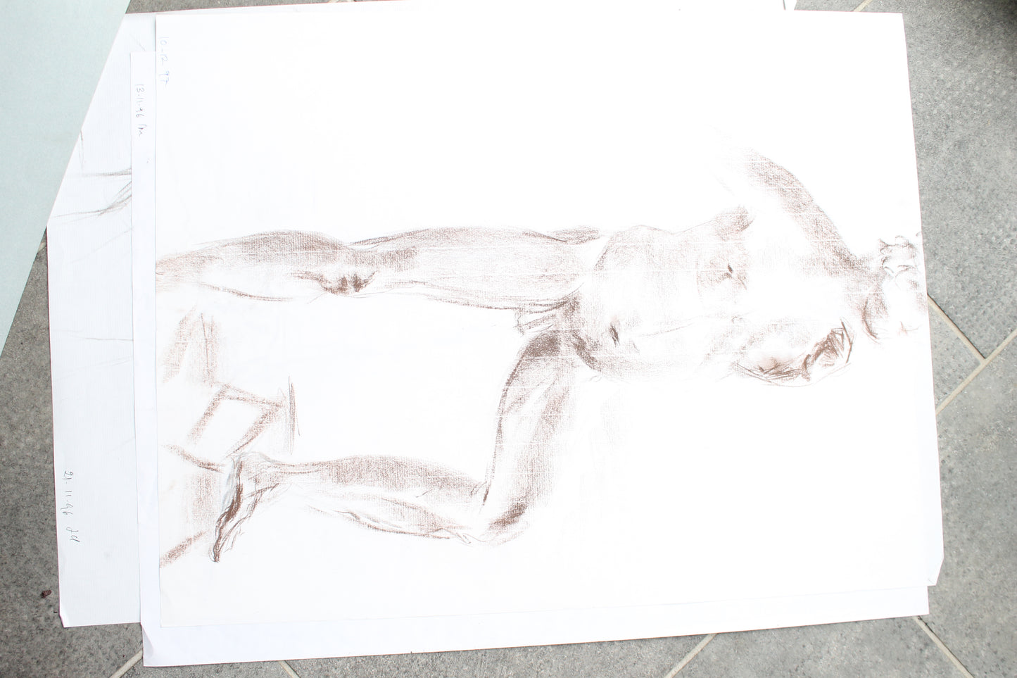 Nicole Clarence lot de 14 dessins (nus féminins) 65 x 50 cm