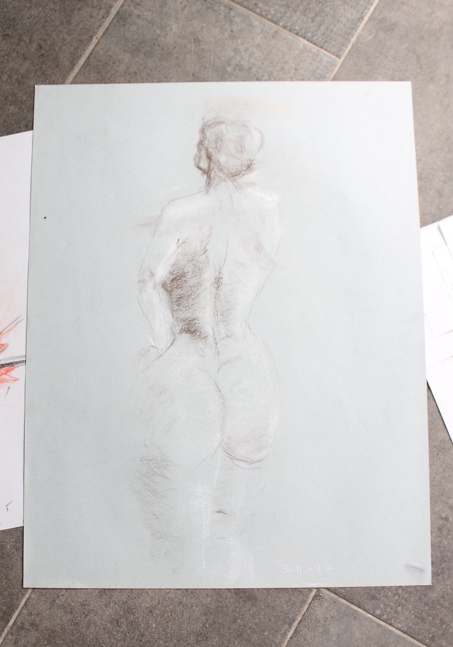 Nicole Clarence lot de 14 dessins (nus féminins) 65 x 50 cm