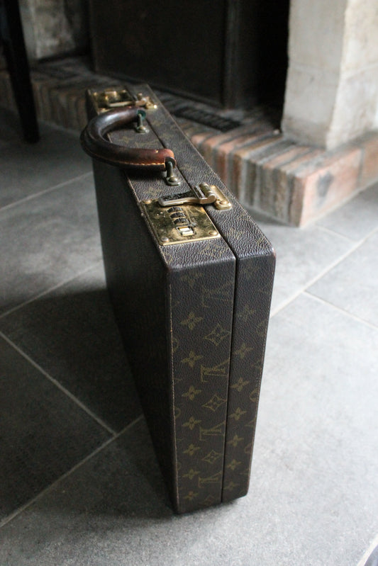 Louis Vuitton attaché-case modèle Président en toile monogrammée