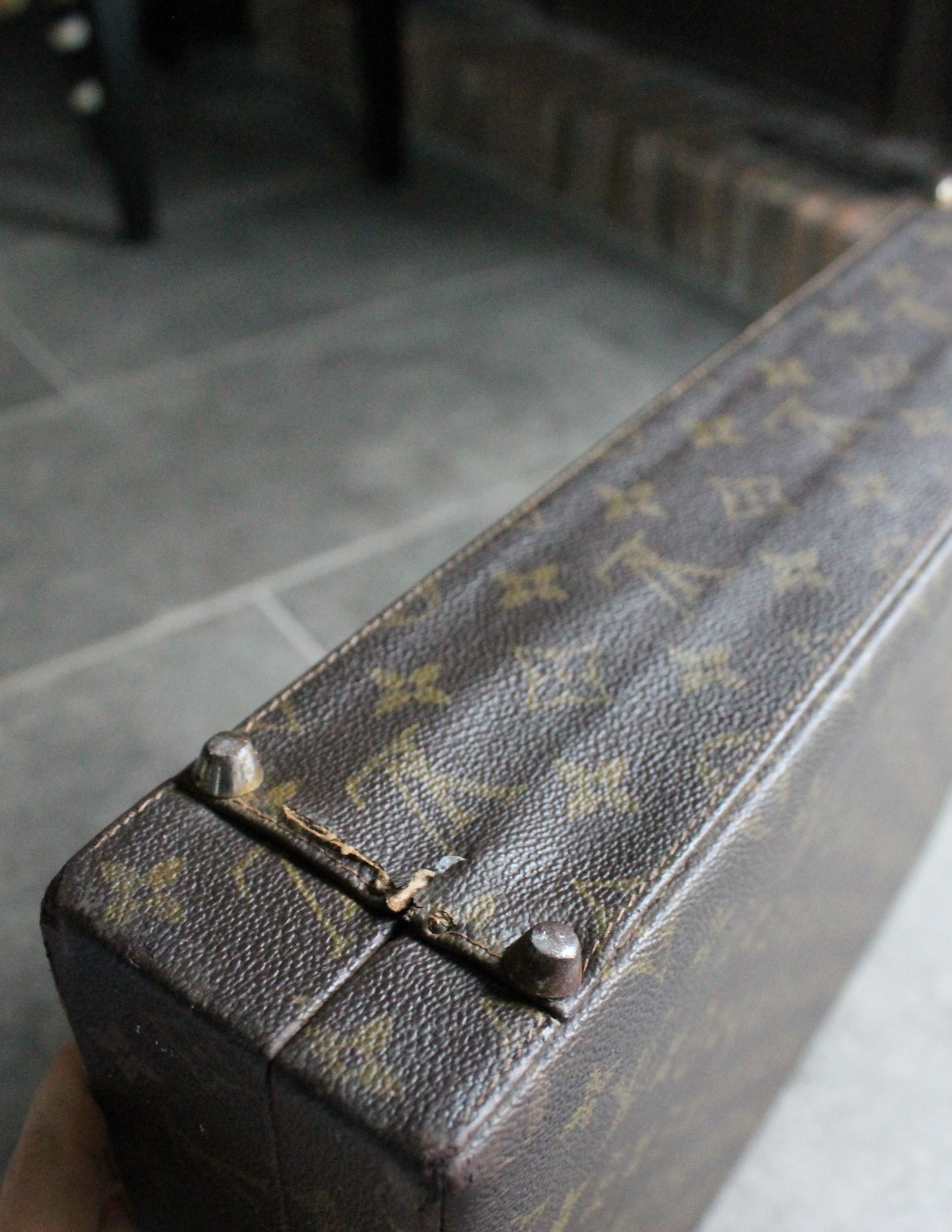 Louis Vuitton attaché-case modèle Président en toile monogrammée