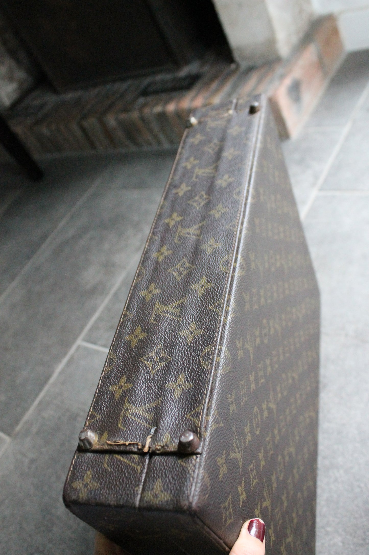 Louis Vuitton attaché-case modèle Président en toile monogrammée
