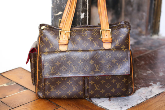 Louis Vuitton sac à main modèle multipli cité en toile et cuir