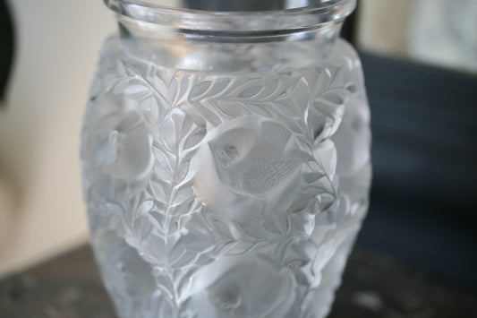 Lalique vase en cristal modèle Bagatelle