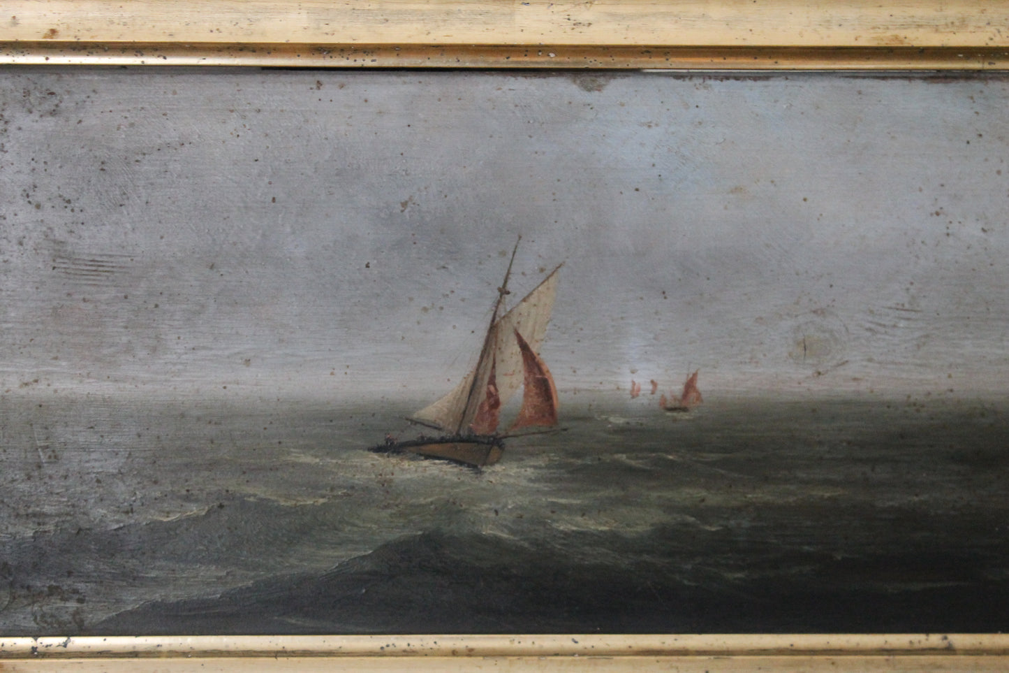 Maurice Proust (1867 - 1944) "Paire de marine" huile sur bois