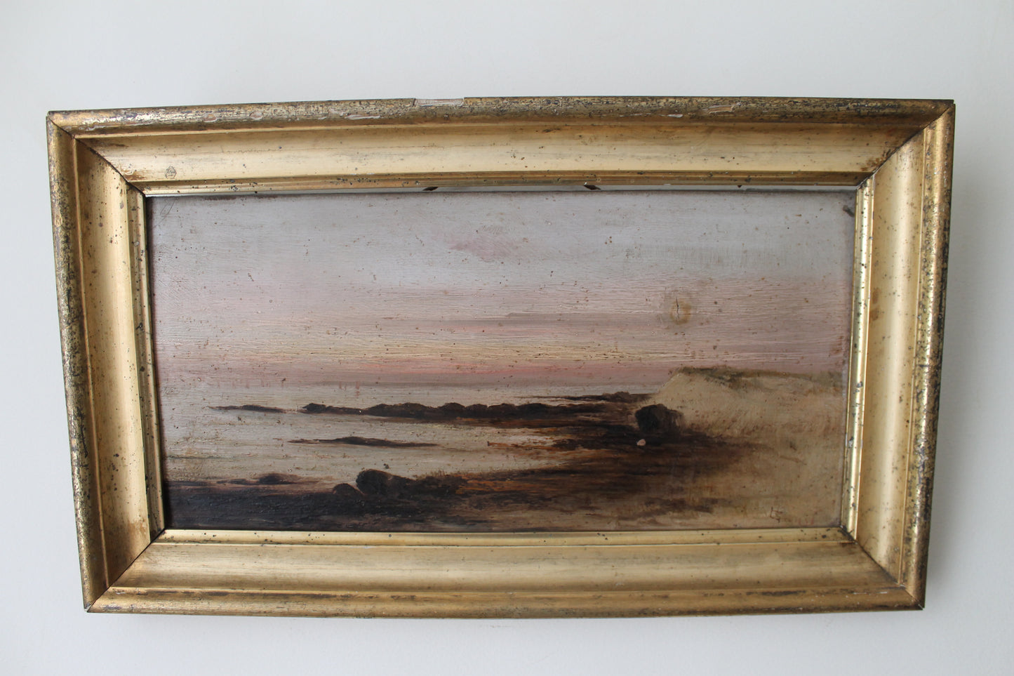 Maurice Proust (1867 - 1944) "Paire de marine" huile sur bois