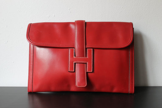 Hermès pochette Jige en cuir