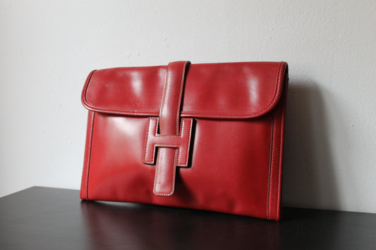 Hermès pochette Jige en cuir
