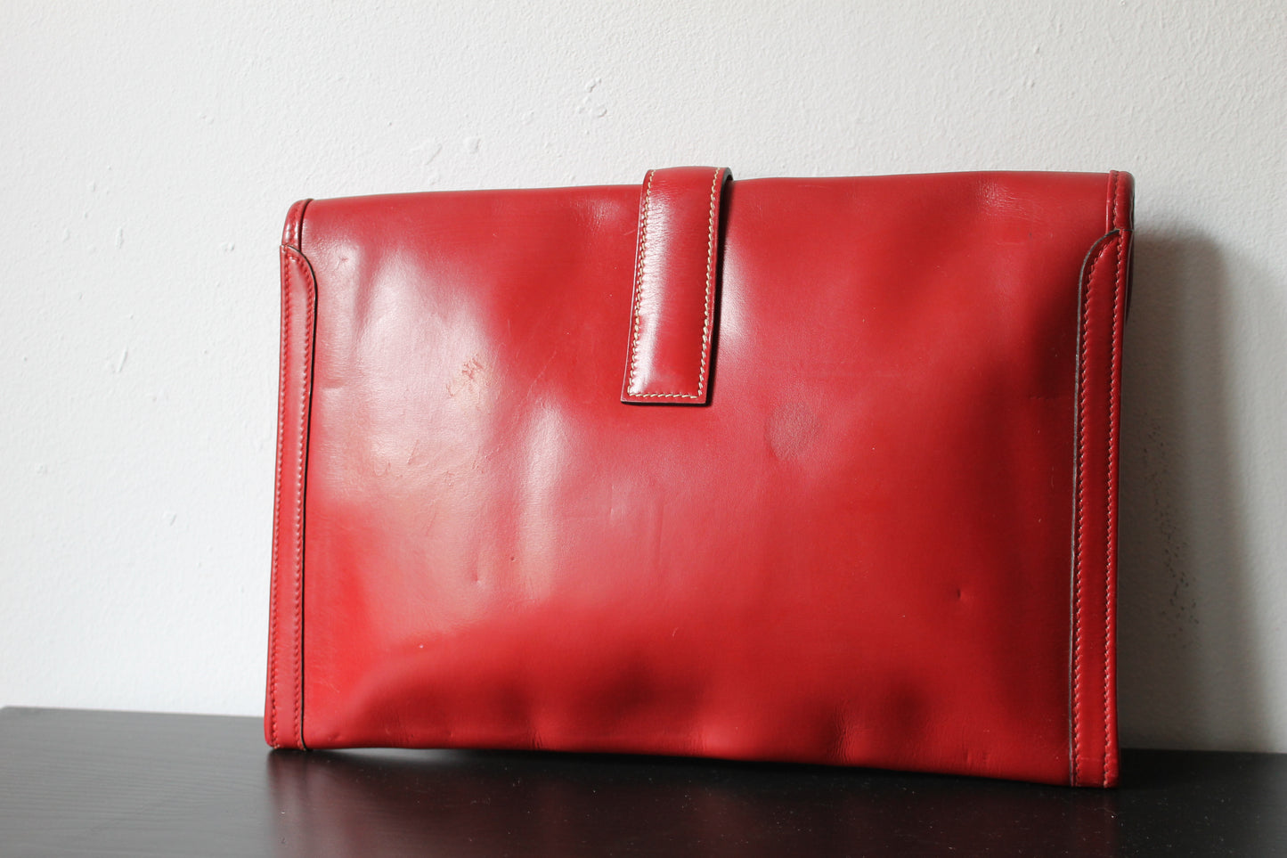 Hermès pochette Jige en cuir
