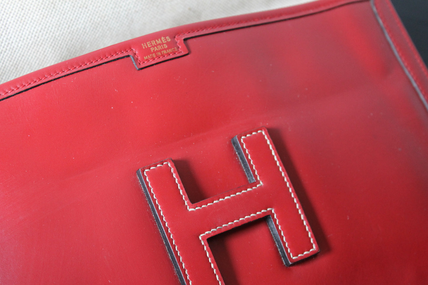 Hermès pochette Jige en cuir
