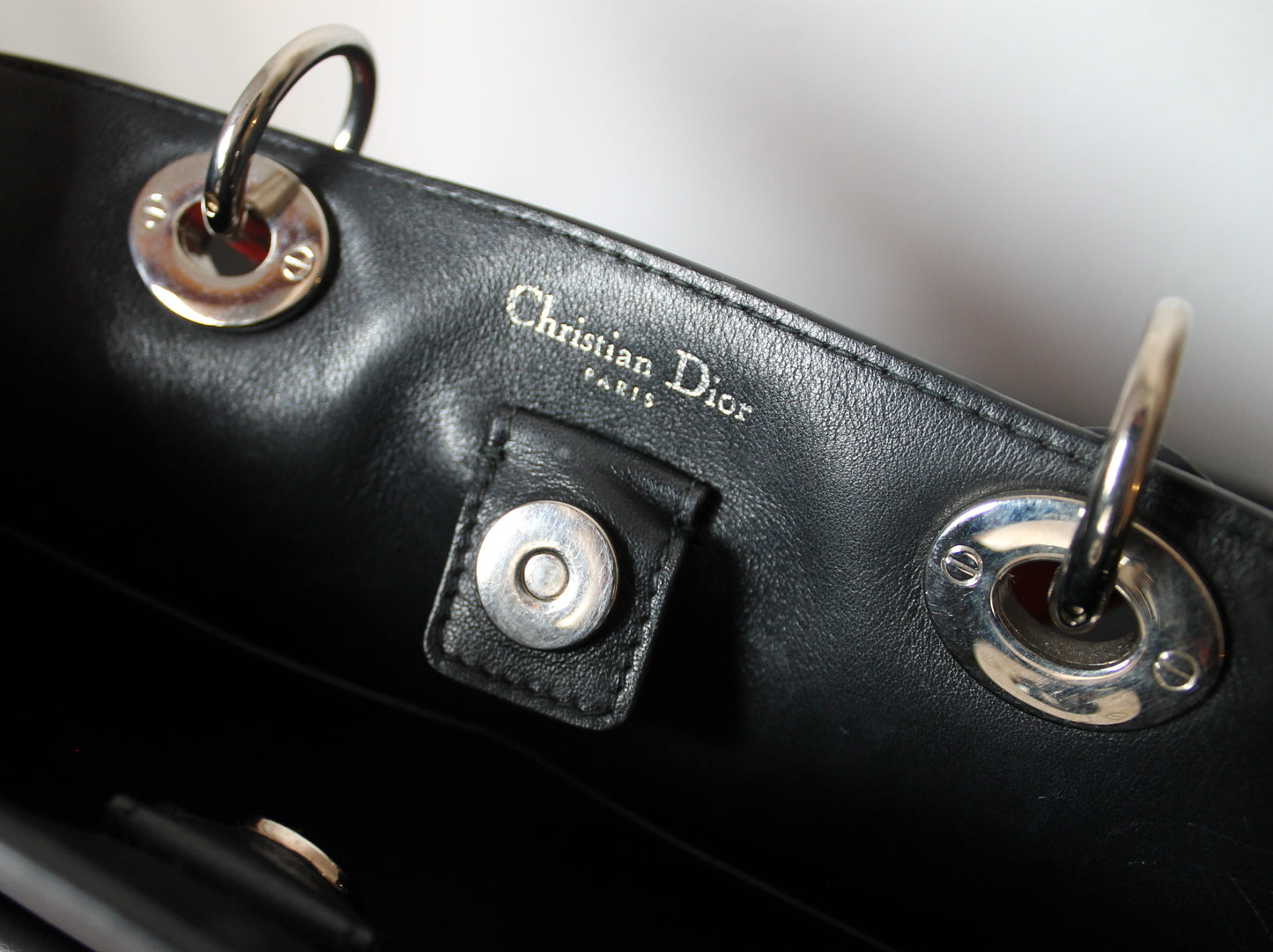 Dior sac à main Lady Dior modèle large pocket tricolore
