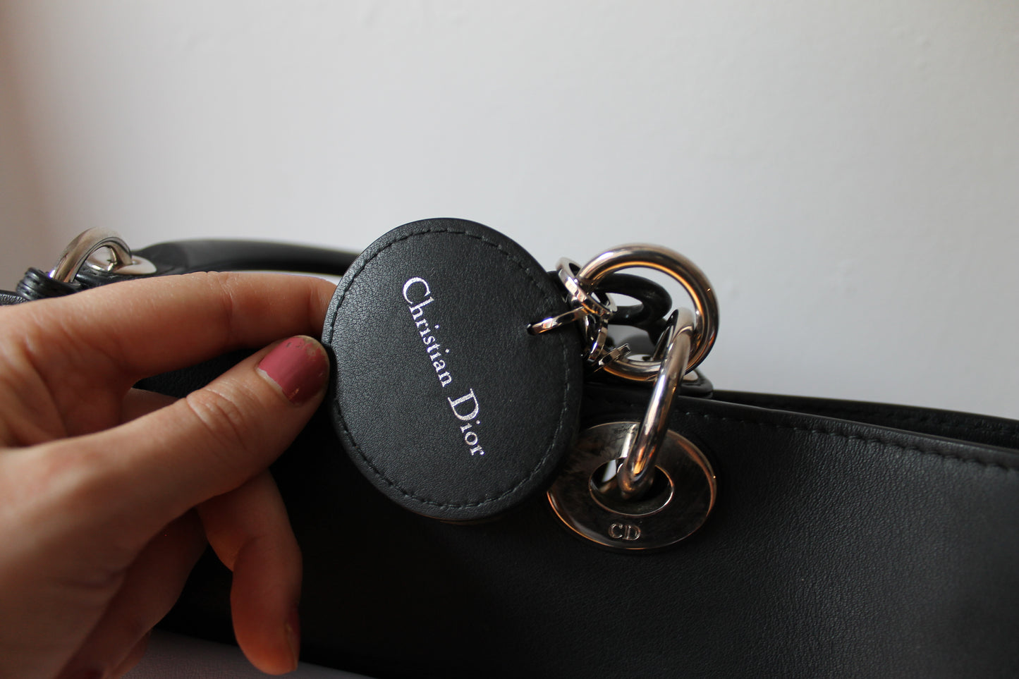 Dior sac à main Lady Dior modèle large pocket tricolore