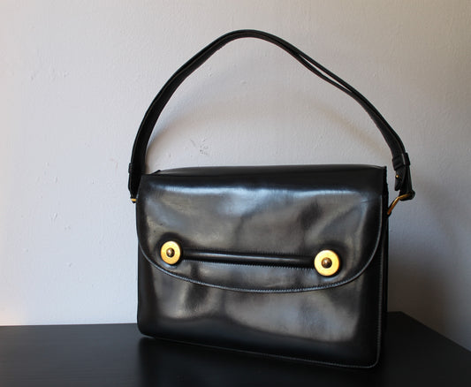 Hermès sac à main modèle Floride en cuir box noir