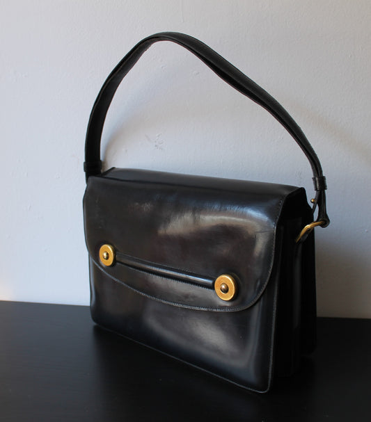 Hermès sac à main modèle Floride en cuir box noir