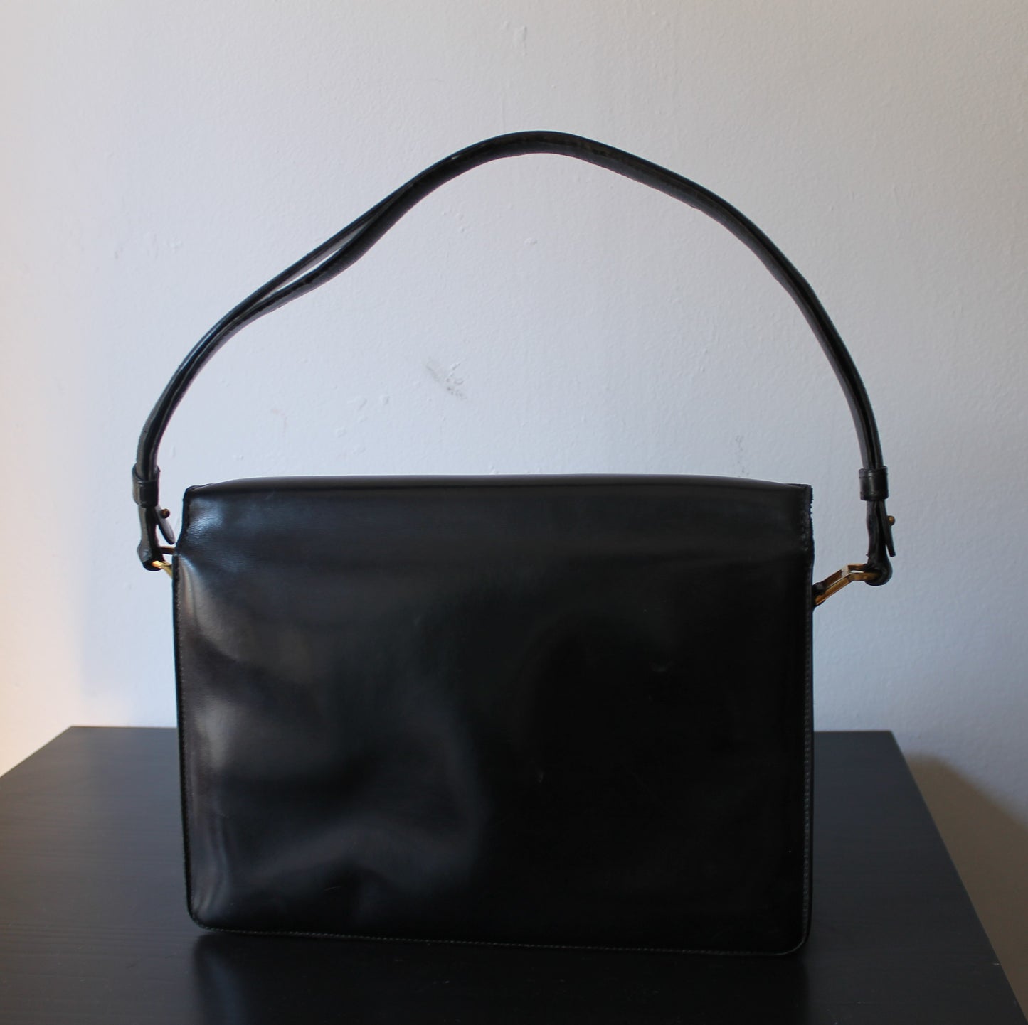 Hermès sac à main modèle Floride en cuir box noir