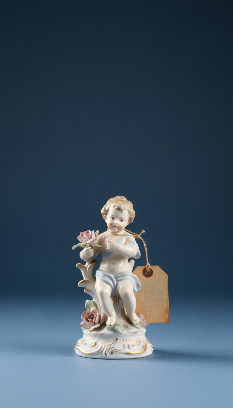 Figurine rococo en porcelaine avec provenance