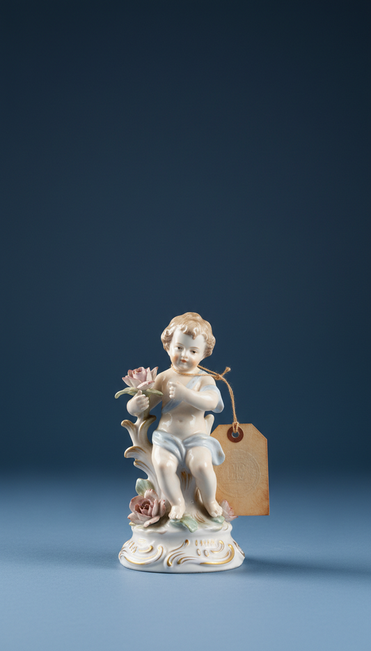 Figurine rococo en porcelaine avec provenance