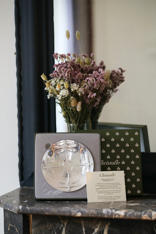 Christofle coupelle Libellules métal argenté