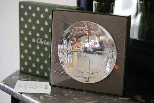 Christofle coupelle Libellules métal argenté