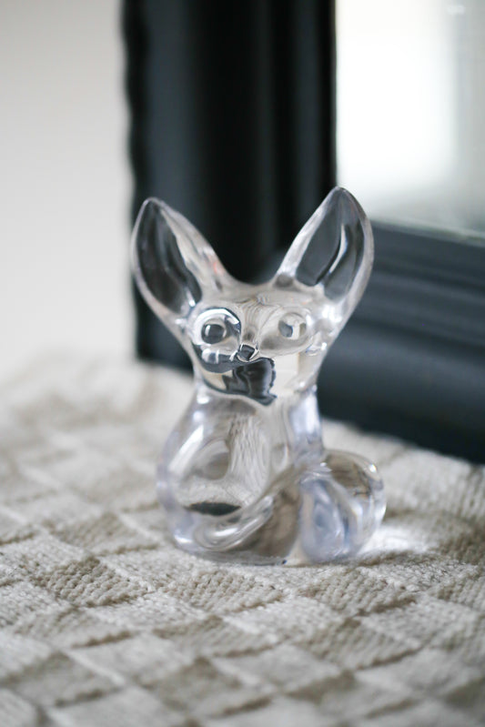 Daum France figurine en cristal représentant un fennec
