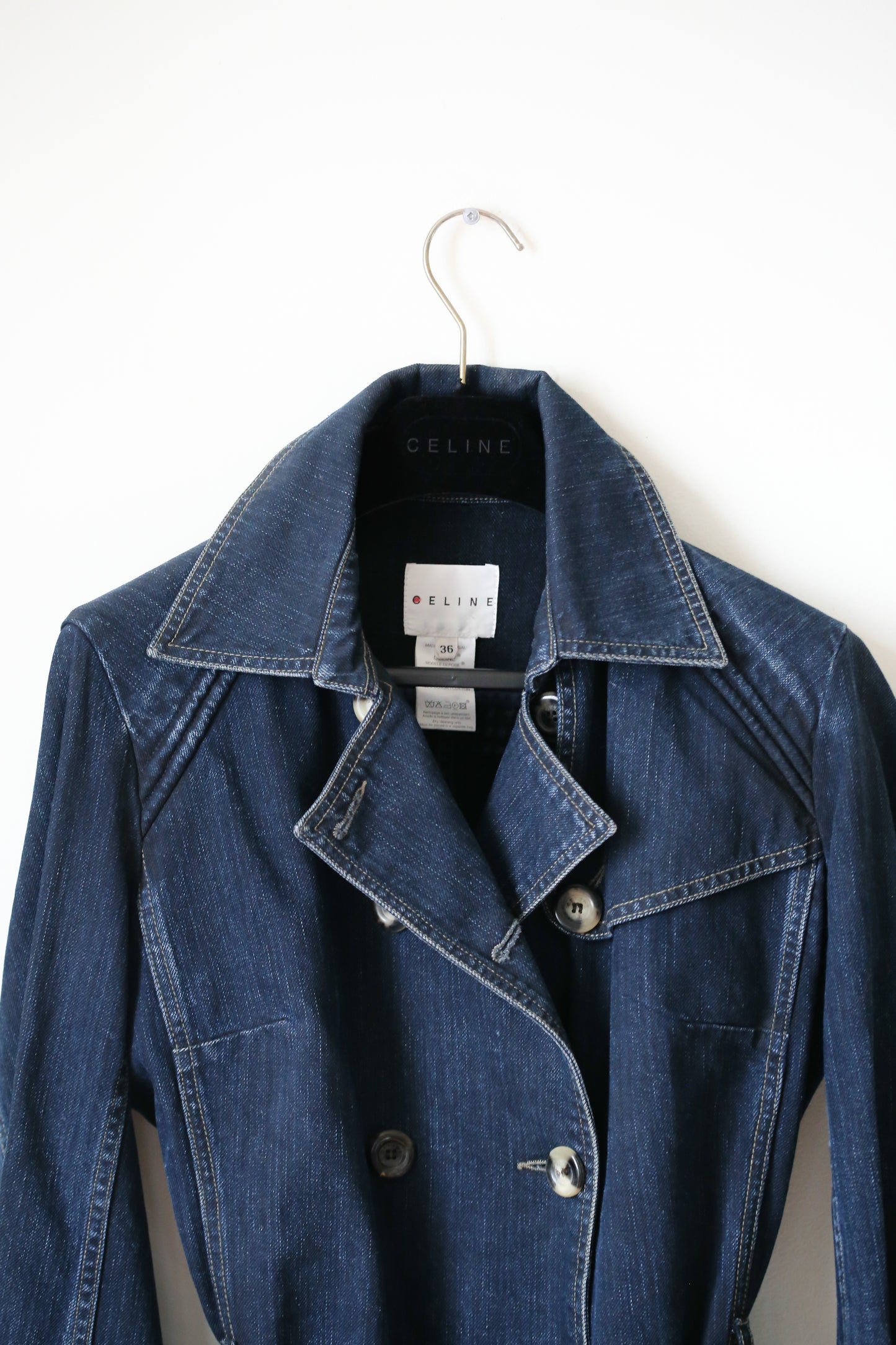 Céline veste en jean longue