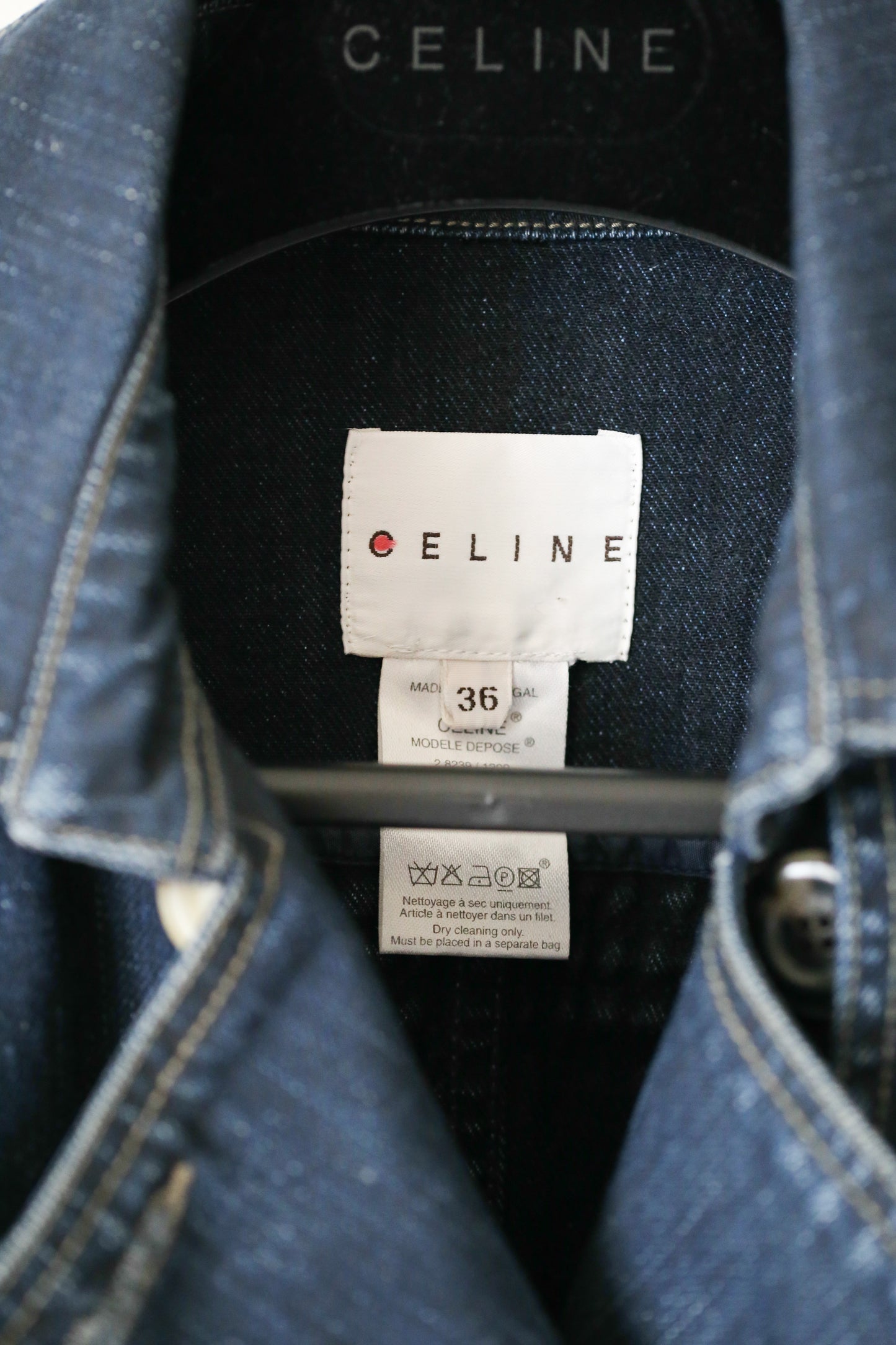 Céline veste en jean longue