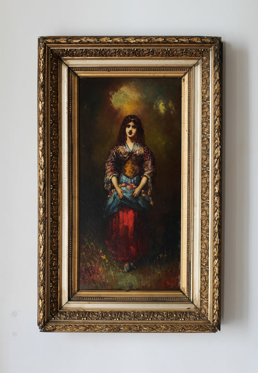 Frédéric Borgella (1833 - 1901) "La danseuse orientale" Huile sur panneau