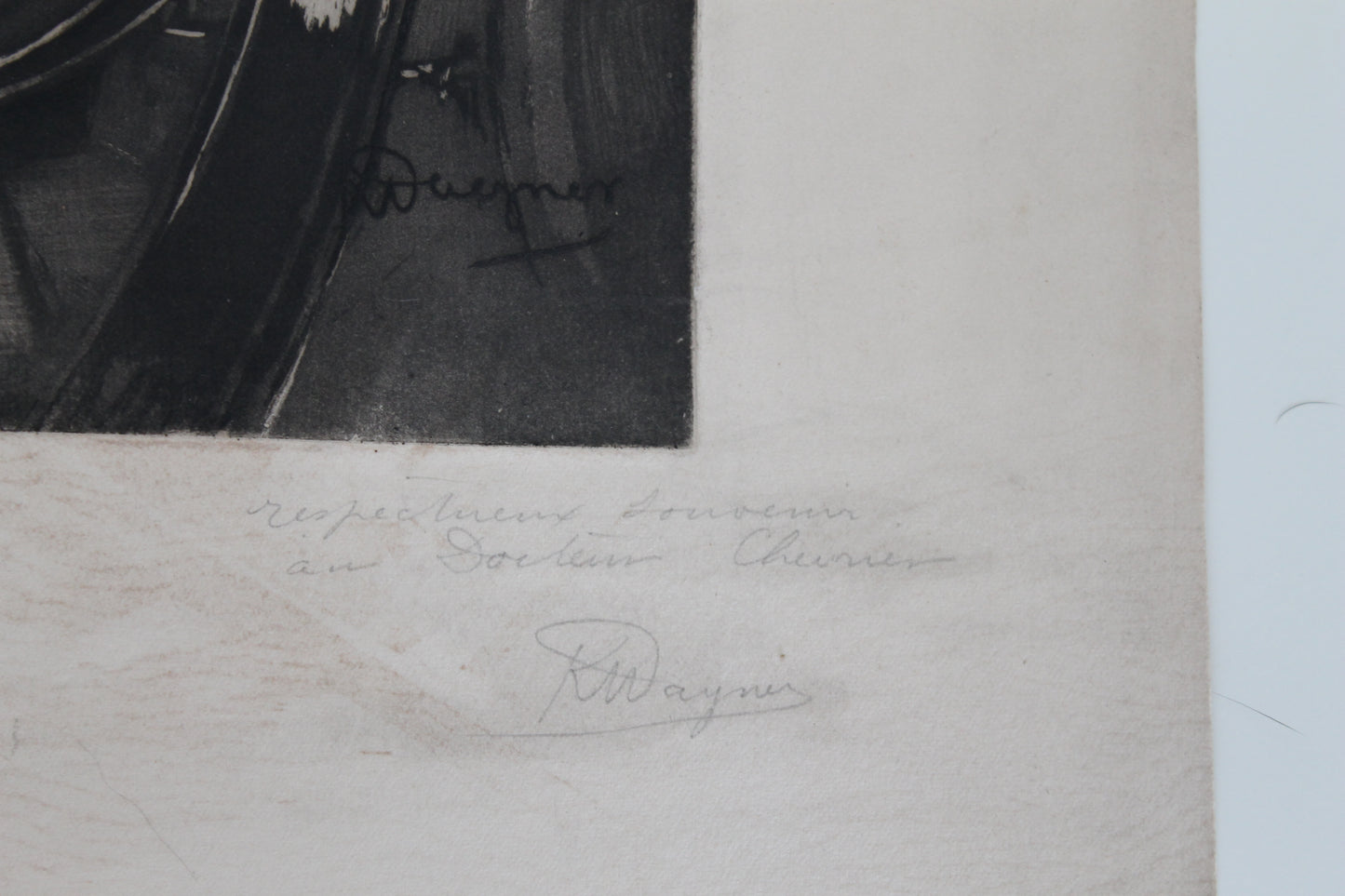 Karl Wagner (1839 - 1929) "jeune fille dans sa calèche" gravure signée manuscritement