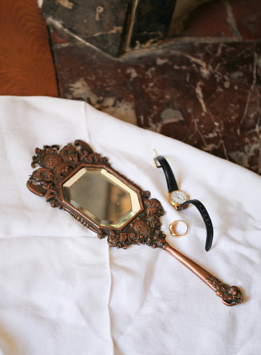 Face à main en bronze ciselé réalisé pour le concours Crozatier XIXe siècle