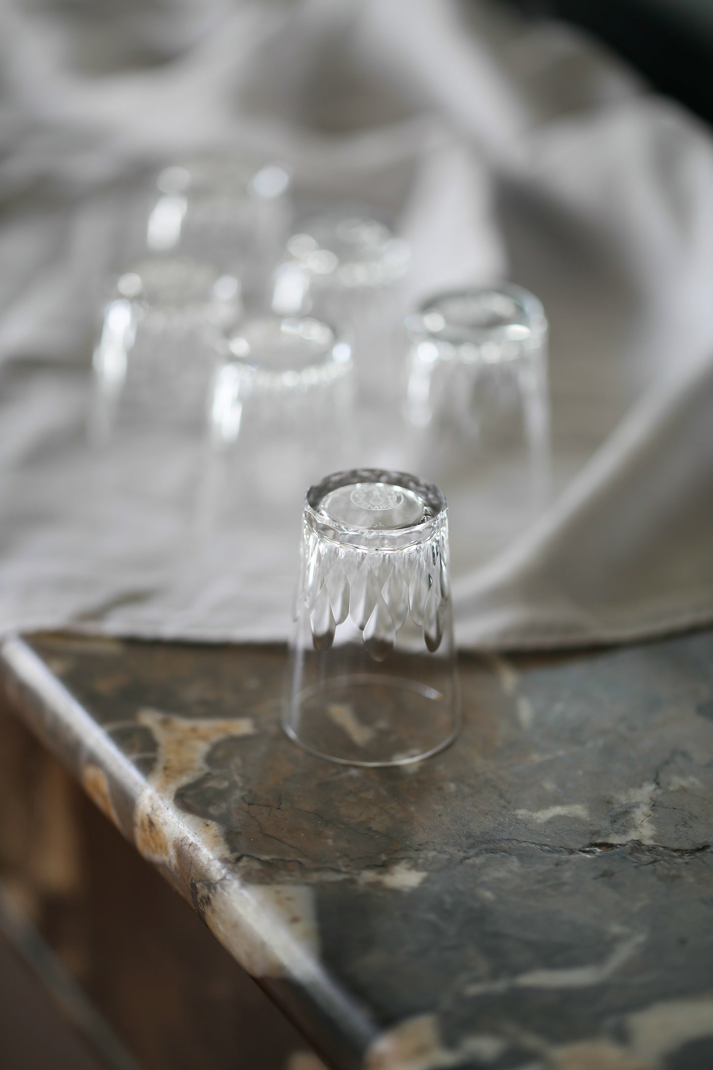 6 verres à liqueur en cristal Baccarat modèle Richelieu