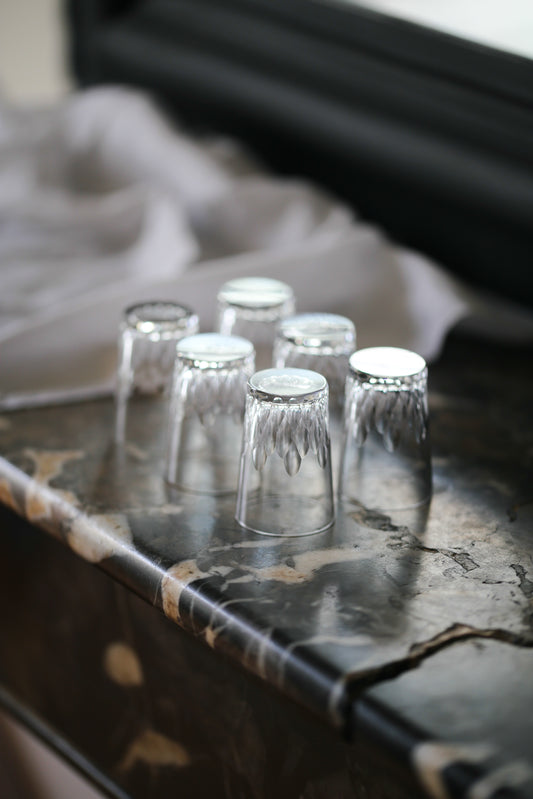 6 verres à liqueur en cristal Baccarat modèle Richelieu