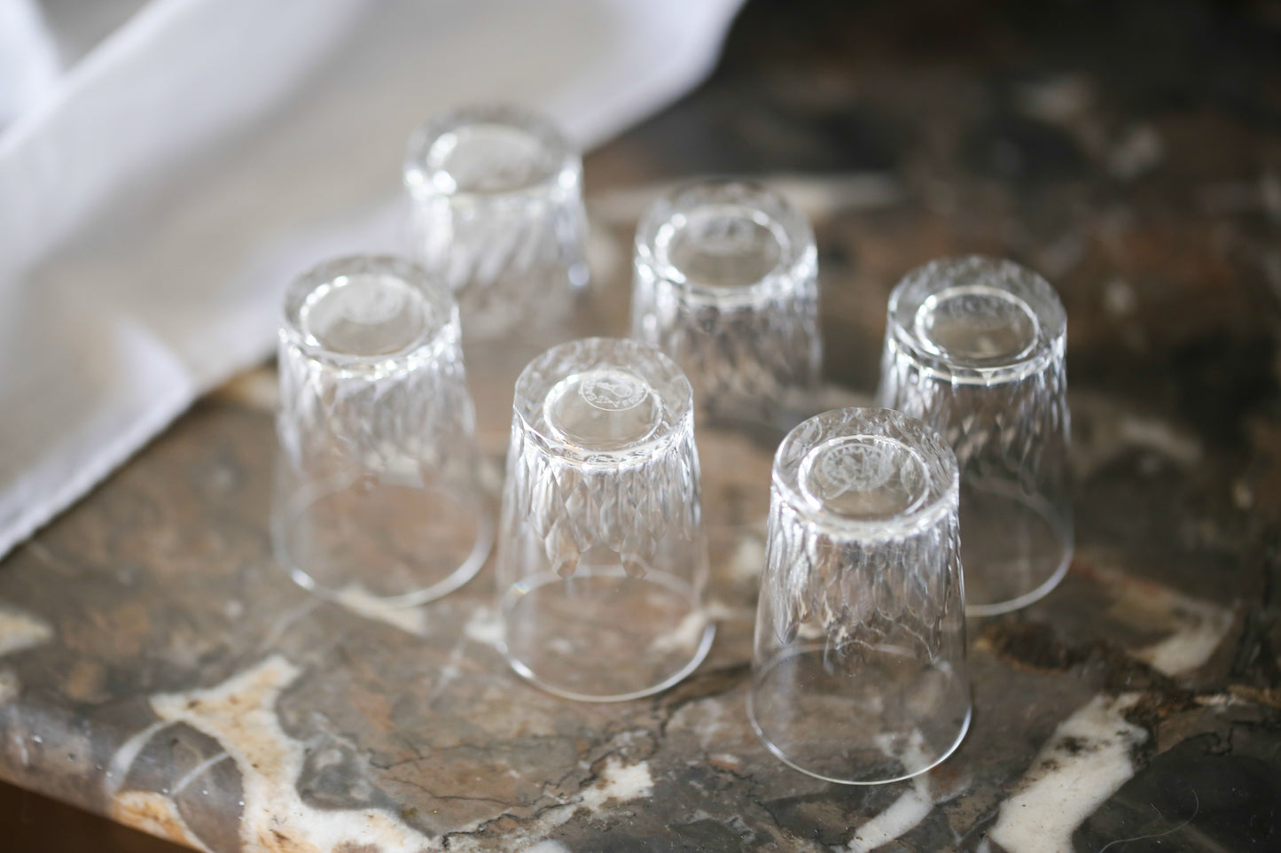 6 verres à liqueur en cristal Baccarat modèle Richelieu
