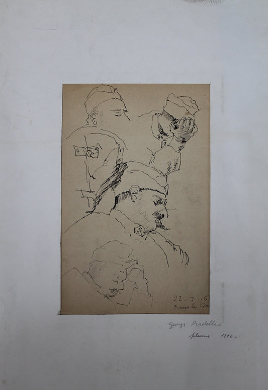 Georges Pradelle (1865-1934/35) "Les poilus" 1916