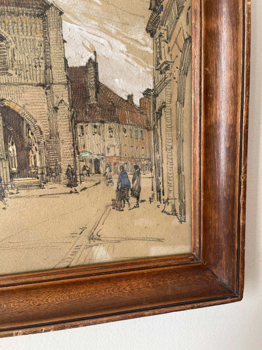 Auguste Drouot (1881- 1955) "La cathédrale d'Auxerre et ses environs"