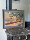 A.Cordeau "Promenade autour du lac" aquarelle