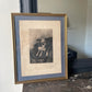 Karl Wagner engraving "young girl in her carriage" signed in the edge and handwritten