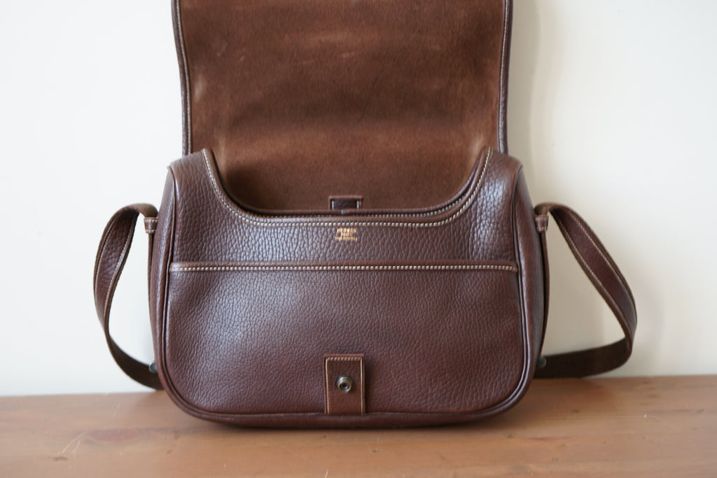 Hermès sac à main modèle Nouméa en cuir marron