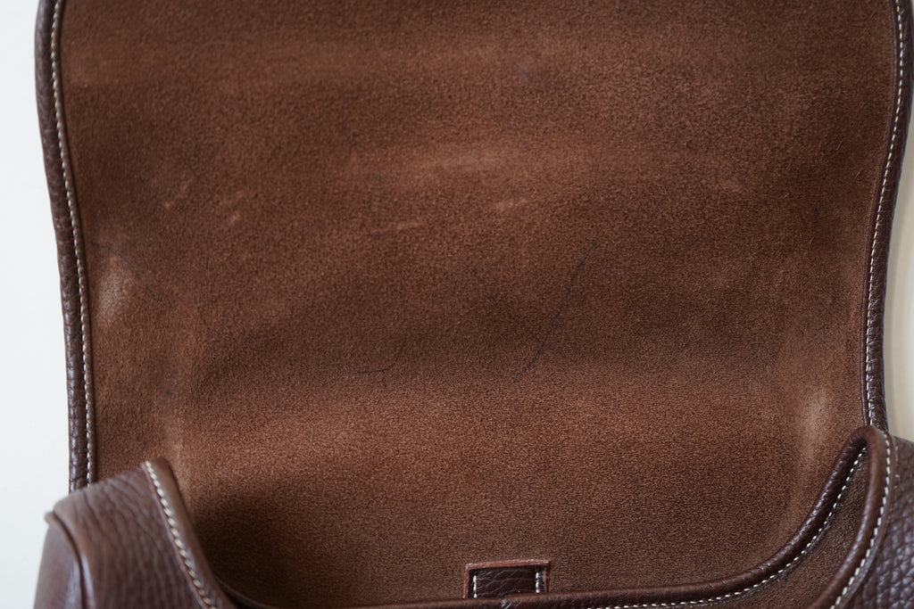 Hermès sac à main modèle Nouméa en cuir marron
