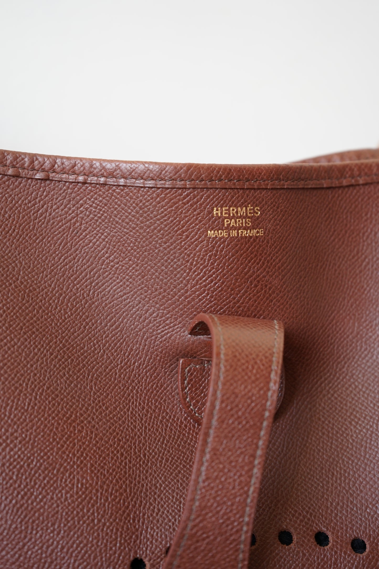 Hermès sac à main modèle Evelyne en cuir marron