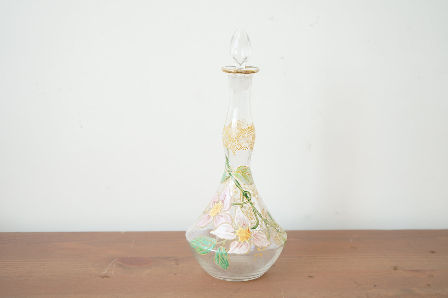 Legras (Fin XIXe siècle) - Carafe à liqueur en verre émaillé