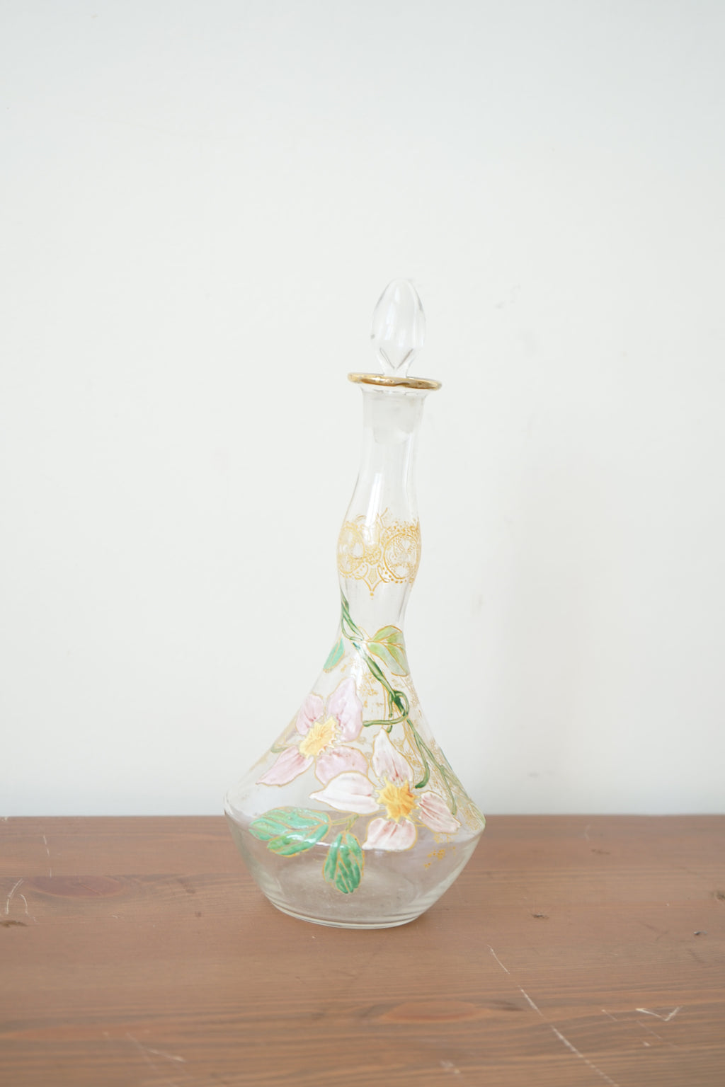 Legras (Fin XIXe siècle) - Carafe à liqueur en verre émaillé