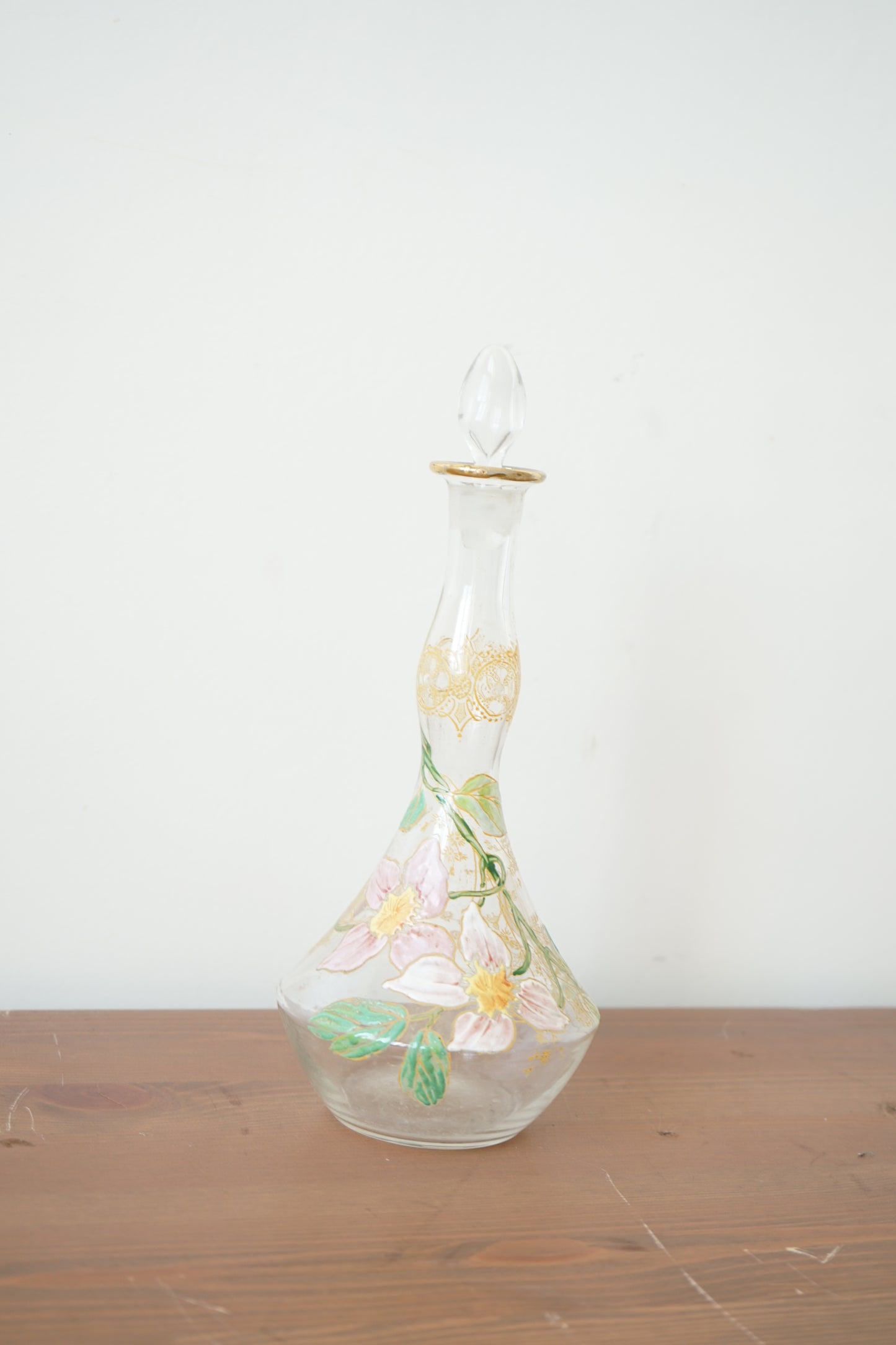 Legras (Fin XIXe siècle) - Carafe à liqueur en verre émaillé