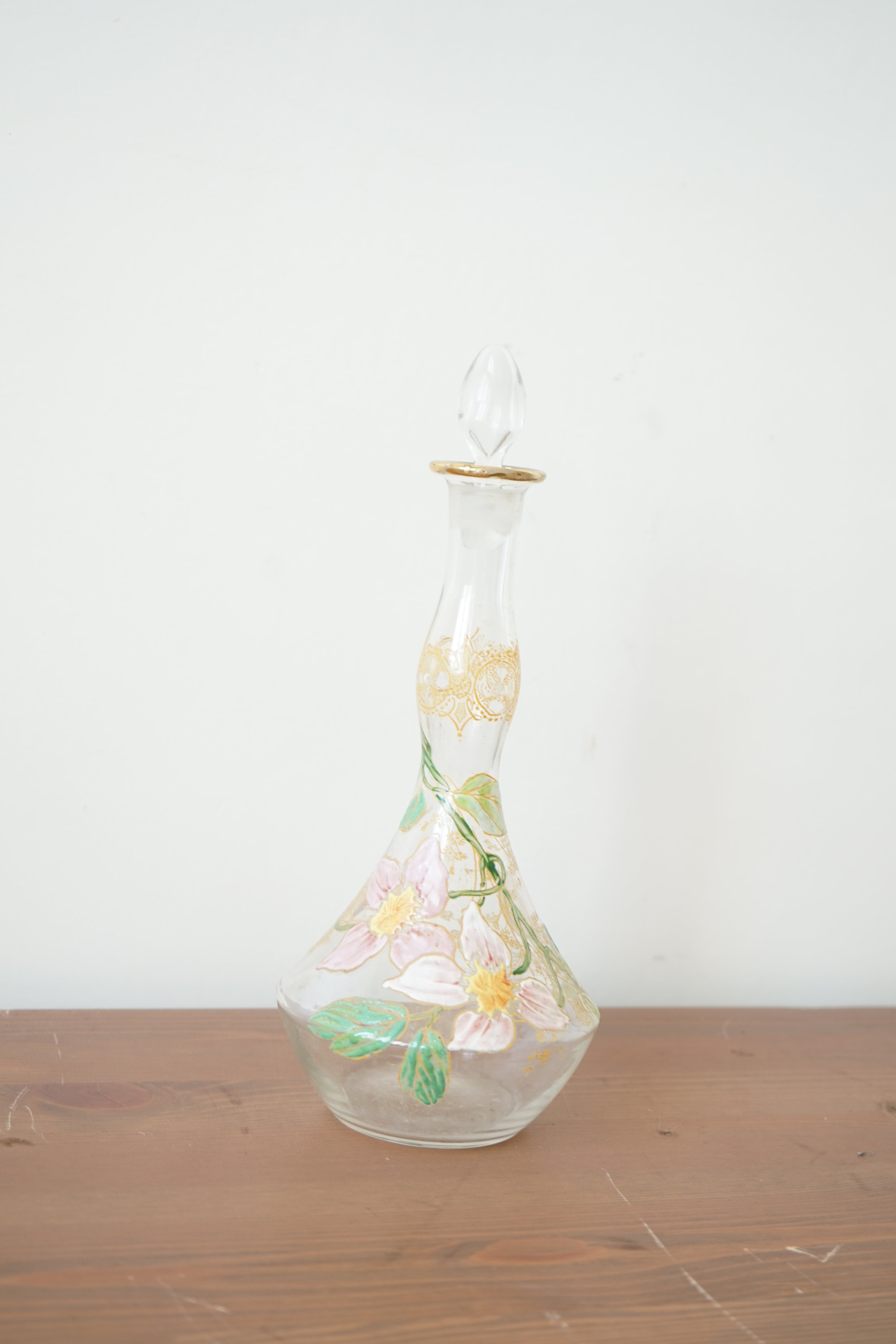 Legras (Fin XIXe siècle) - Carafe à liqueur en verre émaillé